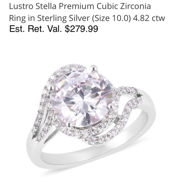 PREMIUM ZIRCON 925 STERLING SILVER SZ 10 NWT - Picture 2 of 9